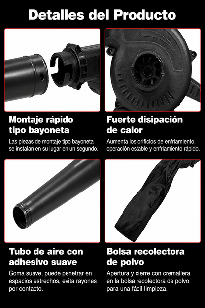 TurboClean® Sopladora y Aspiradora 2 en 1