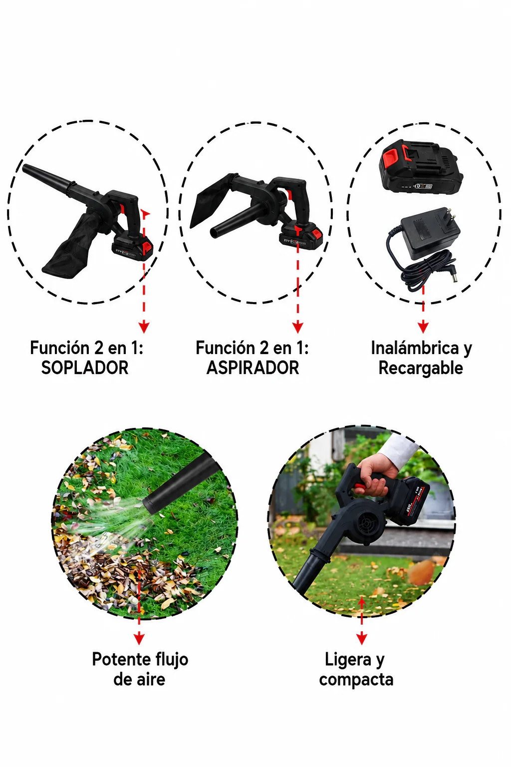 TurboClean® Sopladora y Aspiradora 2 en 1