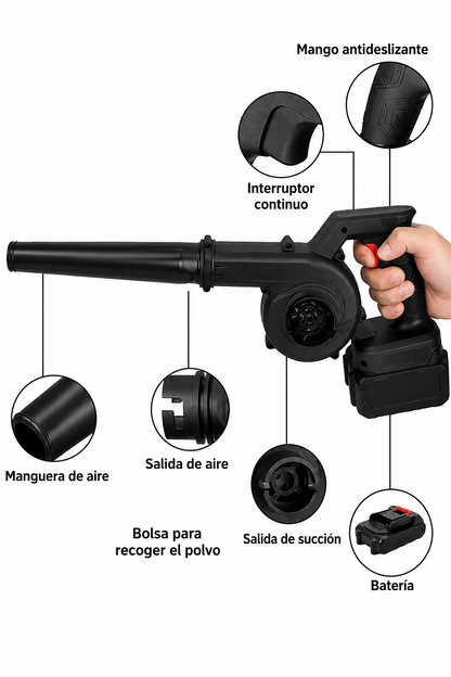 TurboClean® Sopladora y Aspiradora 2 en 1